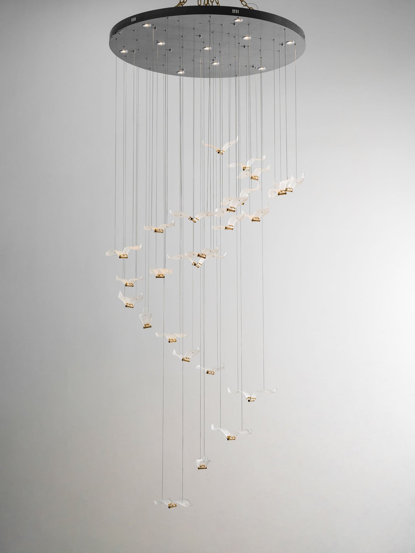 Elegant Large Seagull Chandelier - Adjustable Height, Energy-Efficient