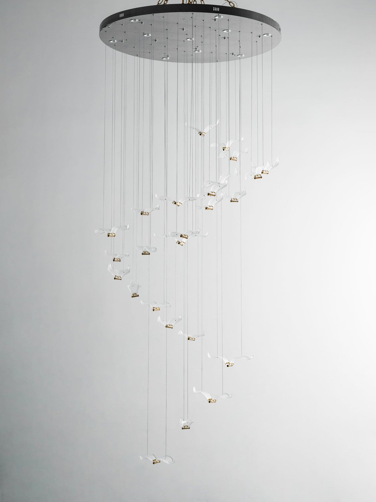 Elegant Large Seagull Chandelier - Adjustable Height, Energy-Efficient