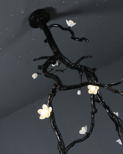 Elegant Large Long Branch Flower Chandelier with Adjustable Height & D