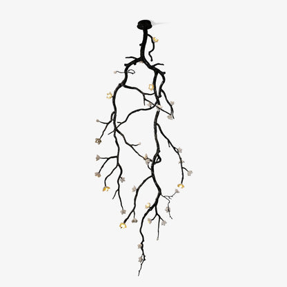 Elegant Large Long Branch Flower Chandelier with Adjustable Height & D
