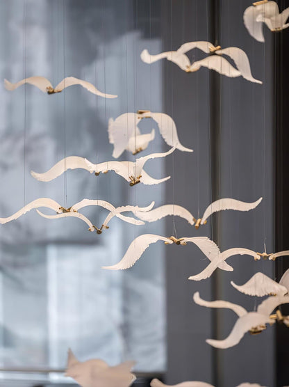 Elegant Large Seagull Chandelier - Adjustable Height, Energy-Efficient