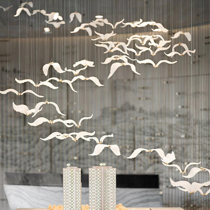 Elegant Large Seagull Chandelier - Adjustable Height, Energy-Efficient