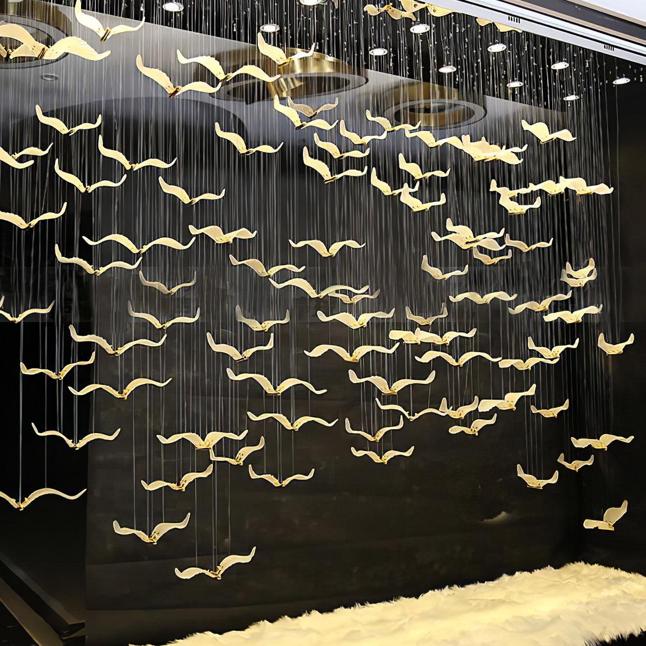 Elegant Large Seagull Chandelier - Adjustable Height, Energy-Efficient