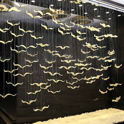 Elegant Large Seagull Chandelier - Adjustable Height, Energy-Efficient