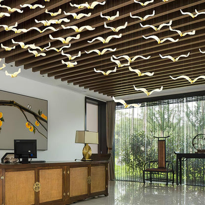 Elegant Large Seagull Chandelier - Adjustable Height, Energy-Efficient