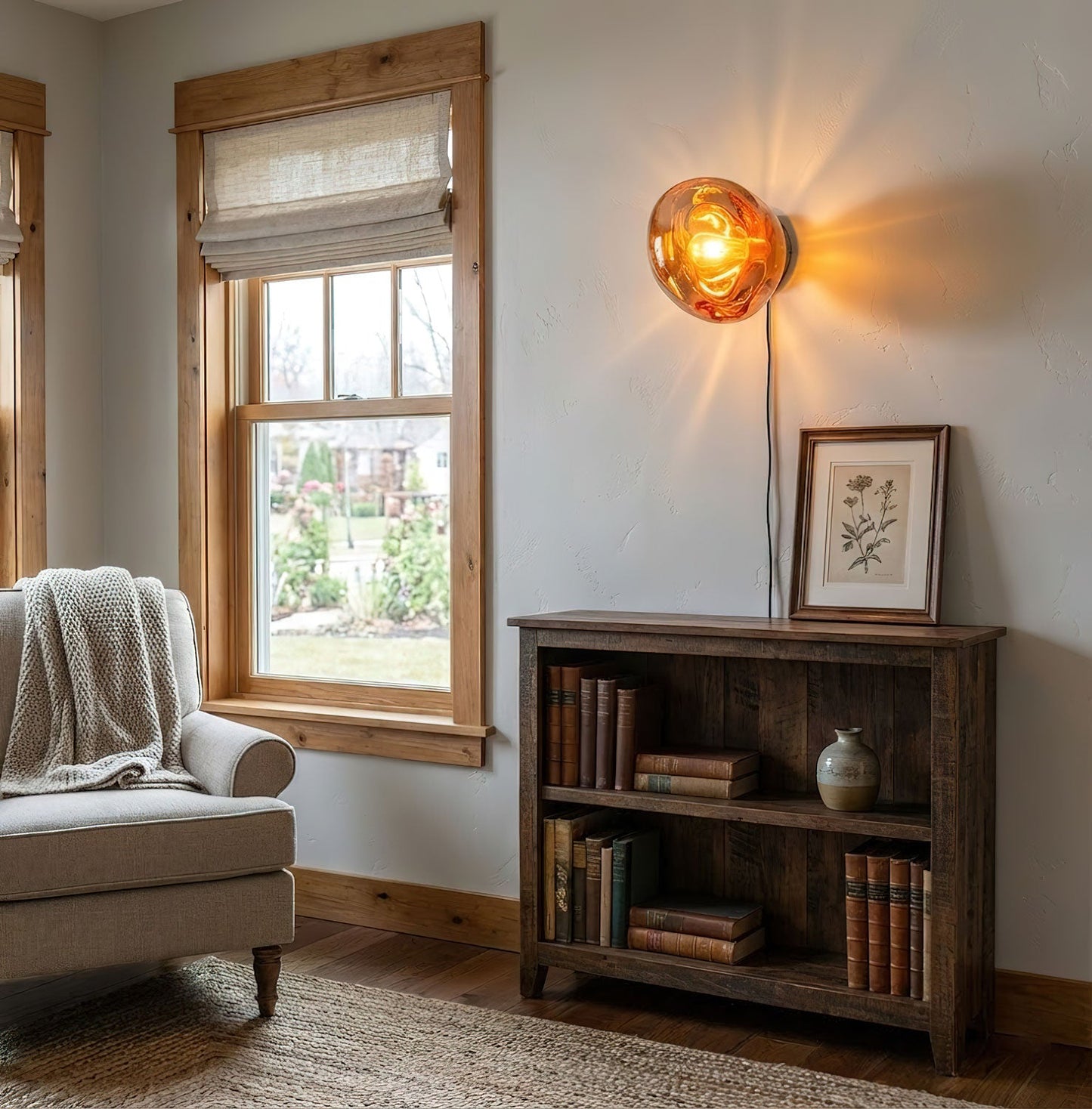 Lava Plug-in Wall Lamp - Adjustable Brightness & Modern Design