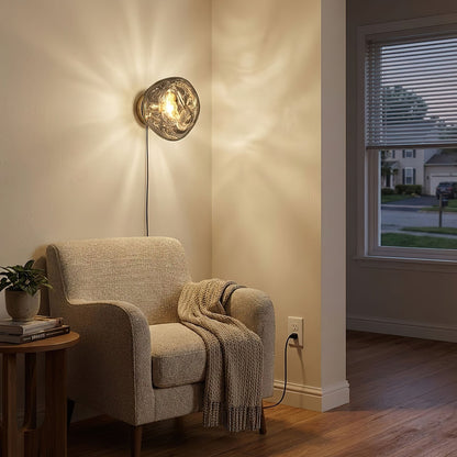 Lava Plug-in Wall Lamp - Adjustable Brightness & Modern Design