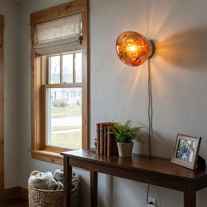 Lava Plug-in Wall Lamp - Adjustable Brightness & Modern Design
