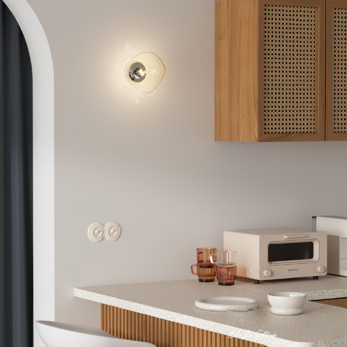 Lava Plug-in Wall Lamp - Adjustable Brightness & Modern Design