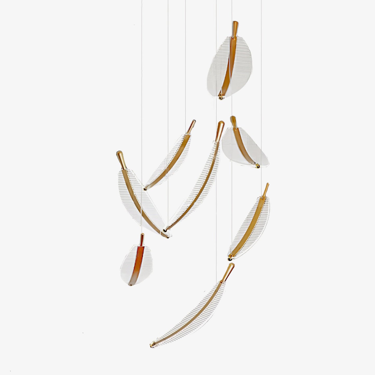 Modern Leaf LED Chandelier - Dimmable, Energy-Efficient Lighting