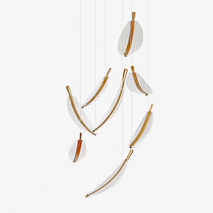 Modern Leaf LED Chandelier - Dimmable, Energy-Efficient Lighting