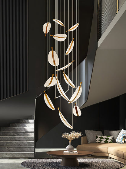 Modern Leaf LED Chandelier - Dimmable, Energy-Efficient Lighting