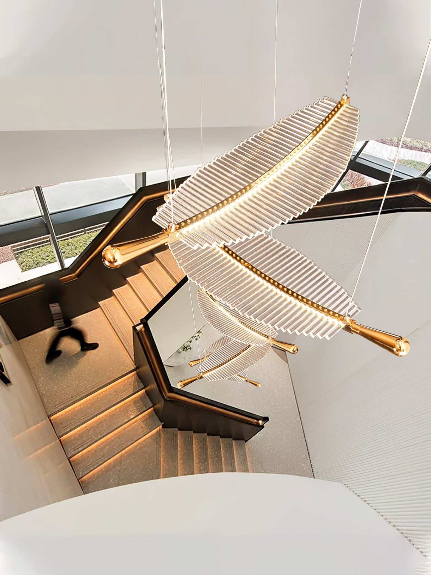 Modern Leaf LED Chandelier - Dimmable, Energy-Efficient Lighting