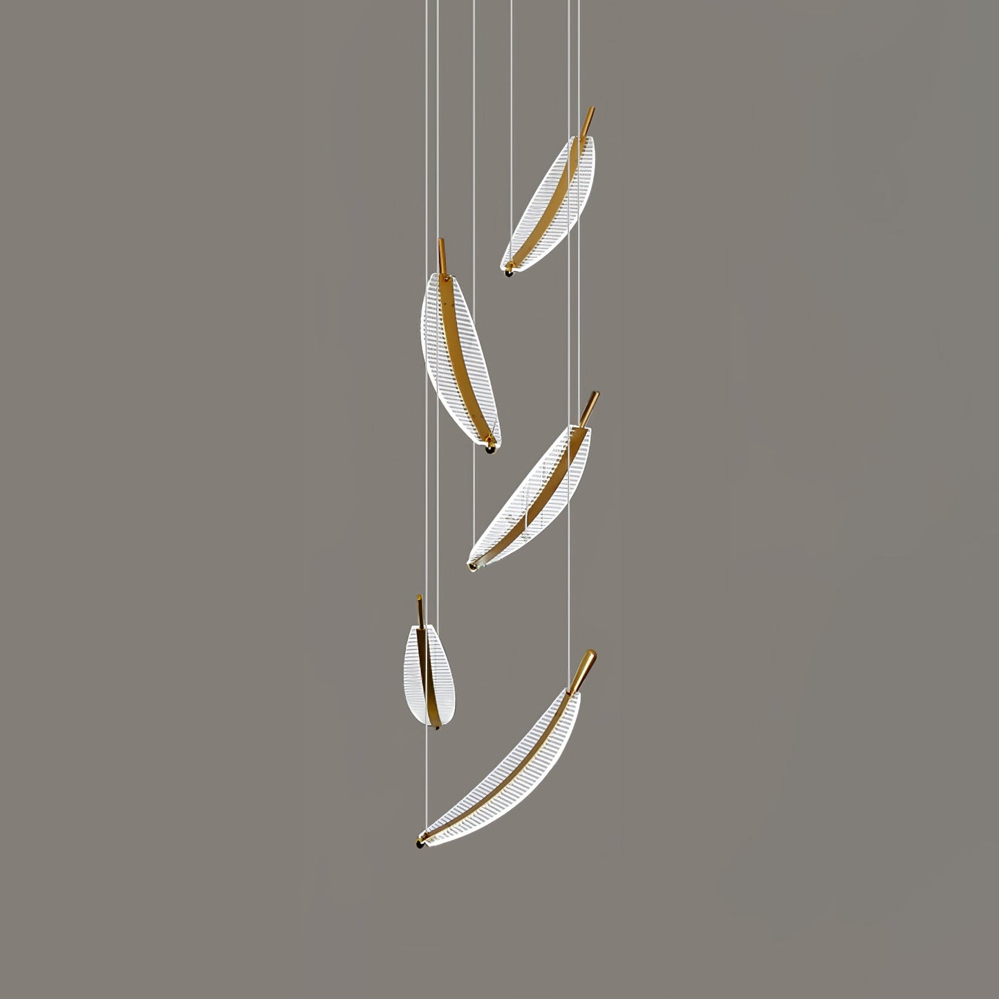 Modern Leaf LED Chandelier - Dimmable, Energy-Efficient Lighting