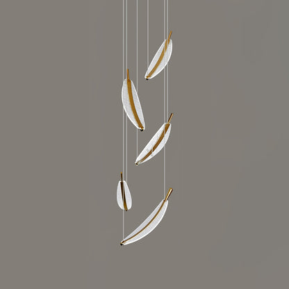 Modern Leaf LED Chandelier - Dimmable, Energy-Efficient Lighting