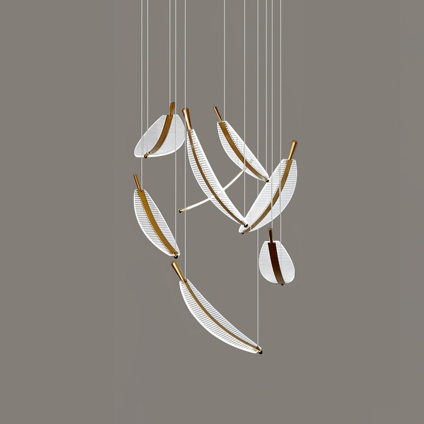 Modern Leaf LED Chandelier - Dimmable, Energy-Efficient Lighting