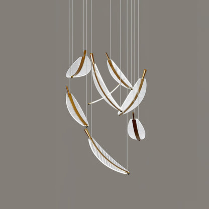 Modern Leaf LED Chandelier - Dimmable, Energy-Efficient Lighting