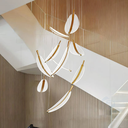 Modern Leaf LED Chandelier - Dimmable, Energy-Efficient Lighting