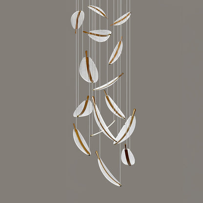 Modern Leaf LED Chandelier - Dimmable, Energy-Efficient Lighting