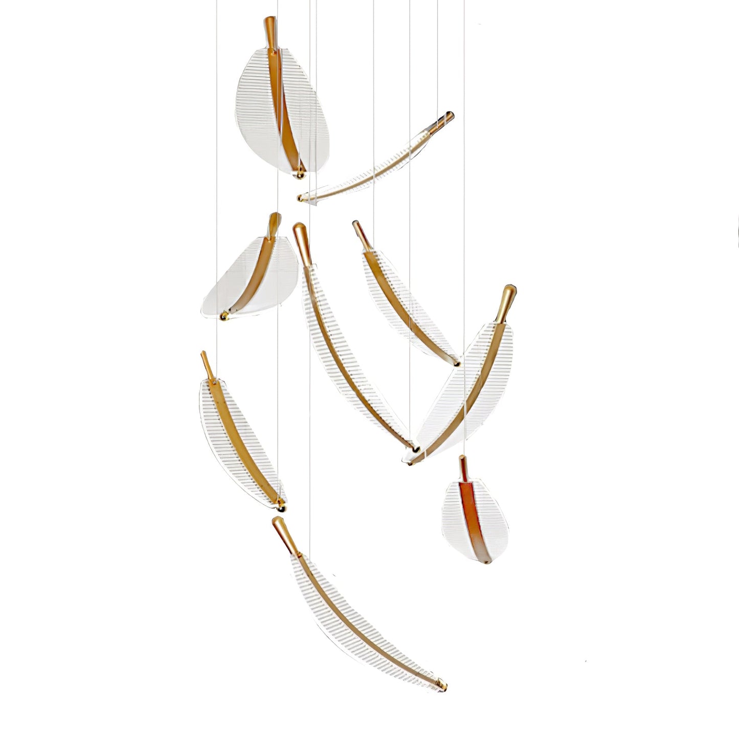 Modern Leaf LED Chandelier - Dimmable, Energy-Efficient Lighting