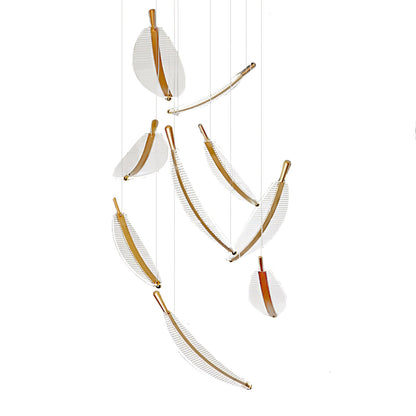 Modern Leaf LED Chandelier - Dimmable, Energy-Efficient Lighting