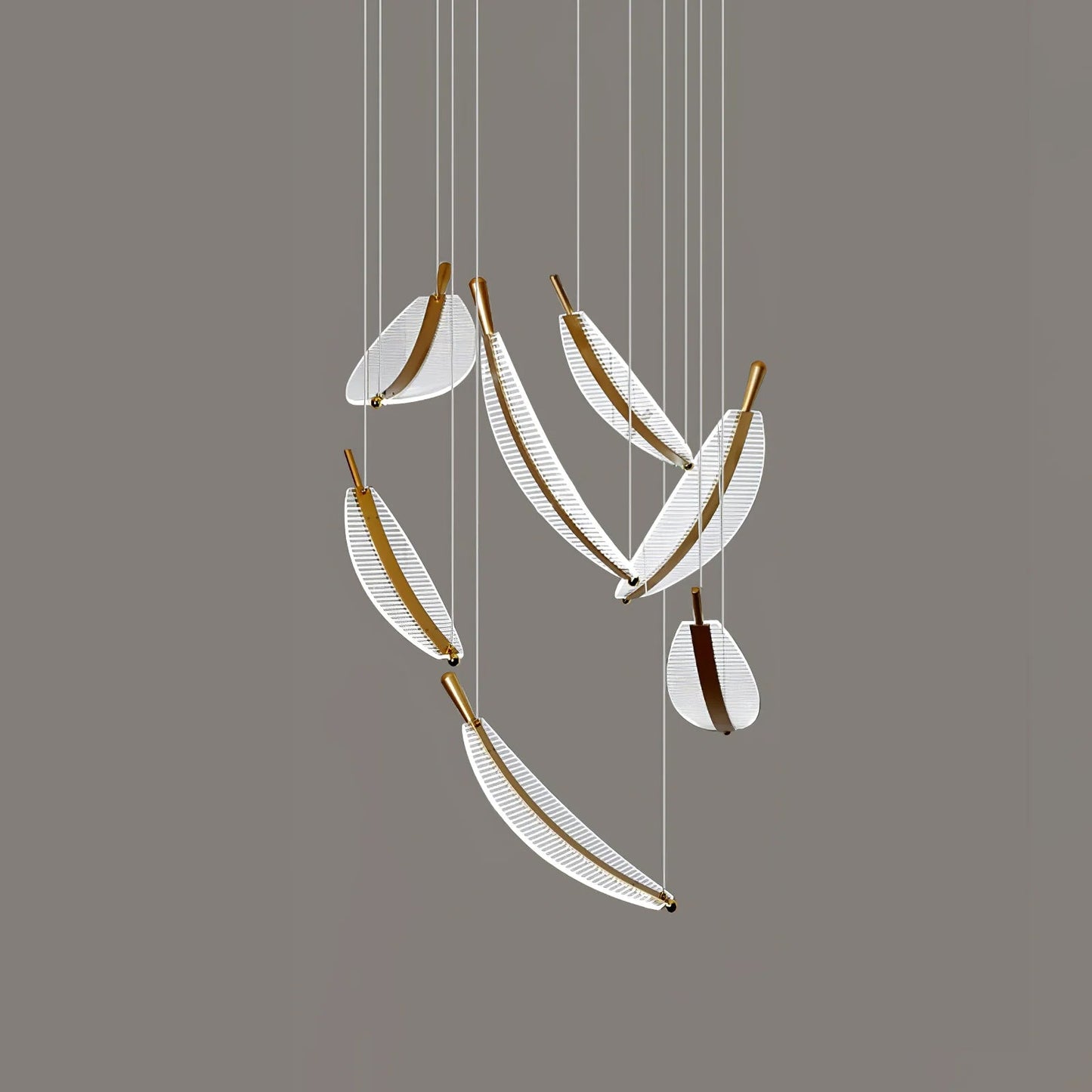 Modern Leaf LED Chandelier - Dimmable, Energy-Efficient Lighting