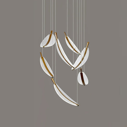 Modern Leaf LED Chandelier - Dimmable, Energy-Efficient Lighting