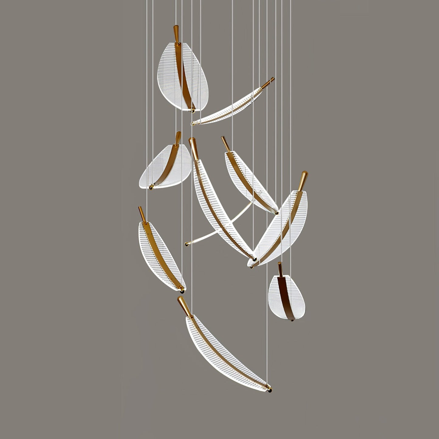 Modern Leaf LED Chandelier - Dimmable, Energy-Efficient Lighting