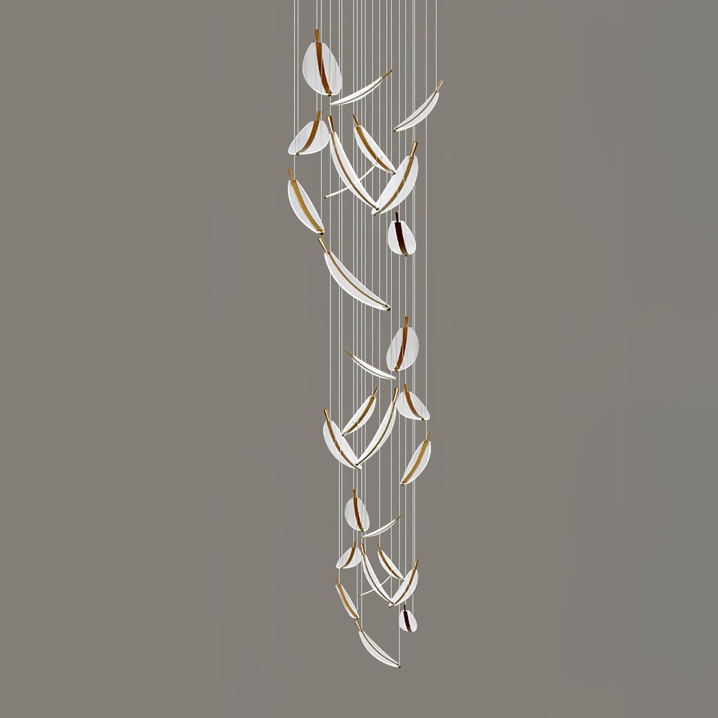 Modern Leaf LED Chandelier - Dimmable, Energy-Efficient Lighting