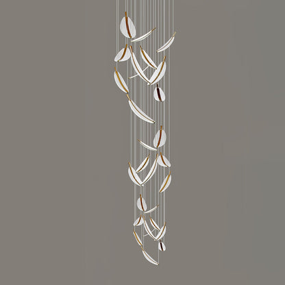Modern Leaf LED Chandelier - Dimmable, Energy-Efficient Lighting