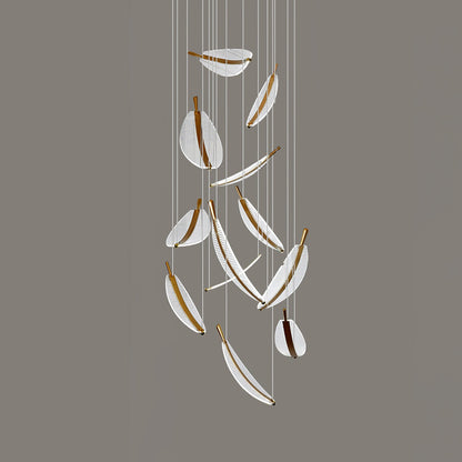 Modern Leaf LED Chandelier - Dimmable, Energy-Efficient Lighting