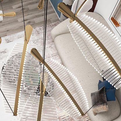 Modern Leaf LED Chandelier - Dimmable, Energy-Efficient Lighting