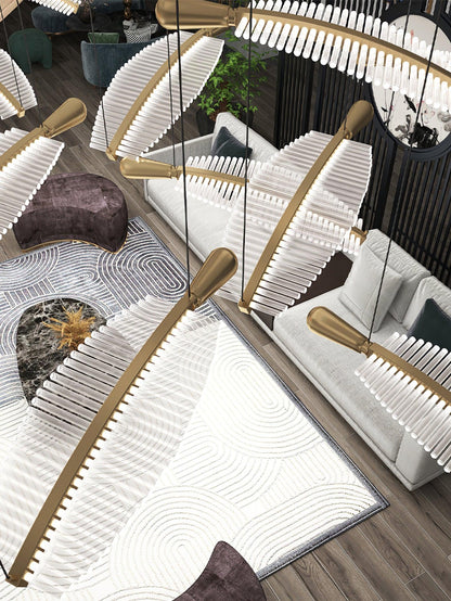 Modern Leaf LED Chandelier - Dimmable, Energy-Efficient Lighting
