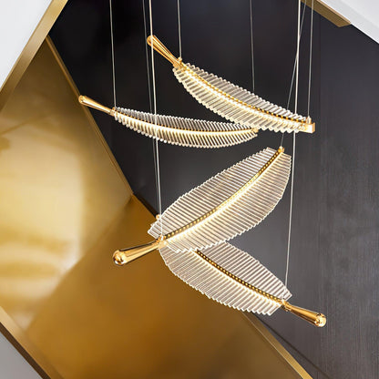 Modern Leaf LED Chandelier - Dimmable, Energy-Efficient Lighting