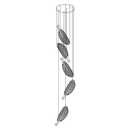 Modern Leaf LED Chandelier - Dimmable, Energy-Efficient Lighting