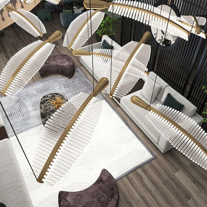 Modern Leaf LED Chandelier - Dimmable, Energy-Efficient Lighting
