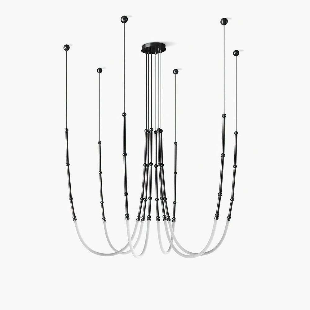 Leda Crystal Chandelier - Elegant Lighting with Dimmable Functionality