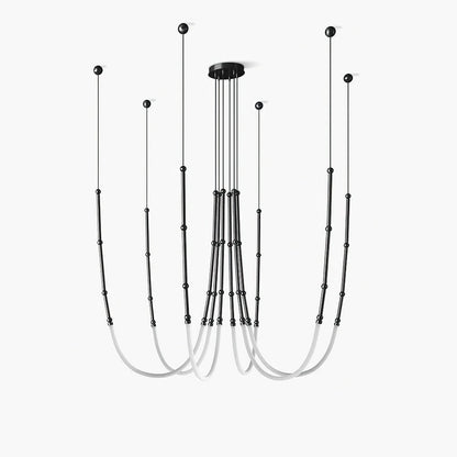 Leda Crystal Chandelier - Elegant Lighting with Dimmable Functionality