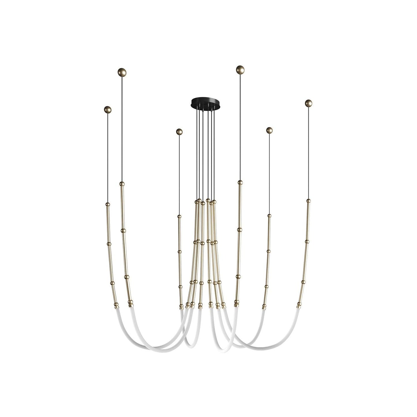 Leda Crystal Chandelier - Elegant Lighting with Dimmable Functionality
