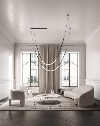 Leda Crystal Chandelier - Elegant Lighting with Dimmable Functionality