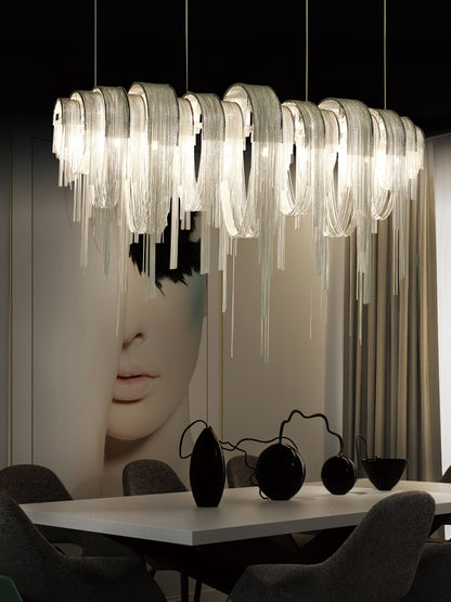 Elegant Length Chains Chandelier - Adjustable Height, Modern Design