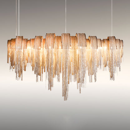 Elegant Length Chains Chandelier - Adjustable Height, Modern Design