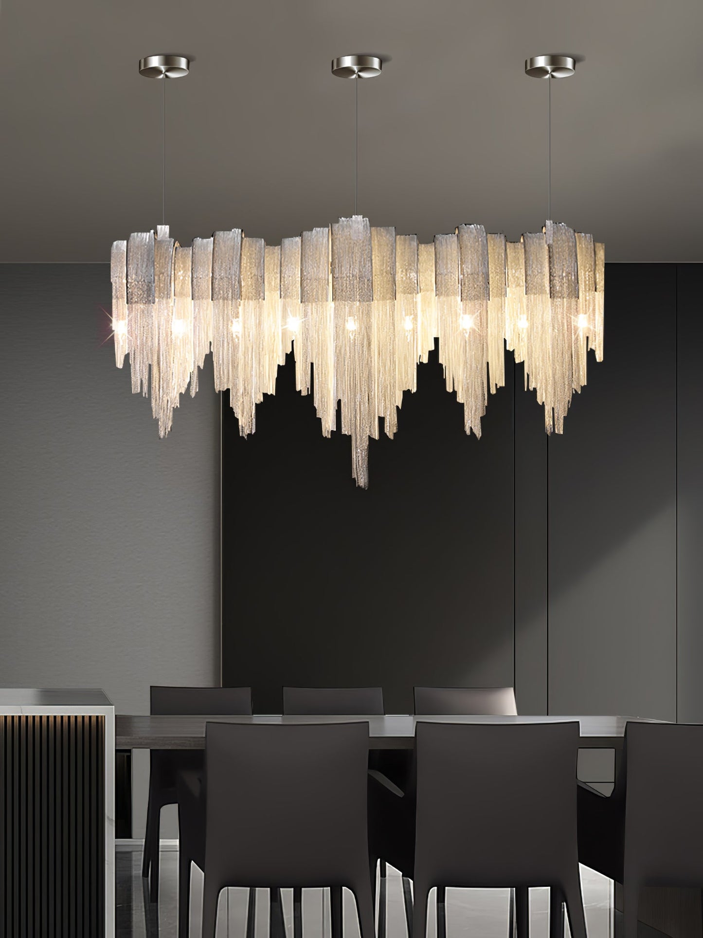 Elegant Length Chains Chandelier - Adjustable Height, Modern Design