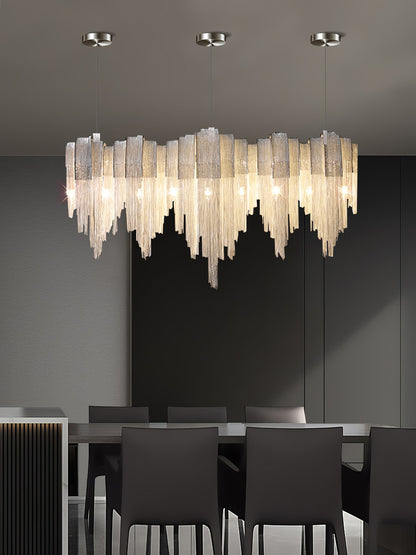 Elegant Length Chains Chandelier - Adjustable Height, Modern Design