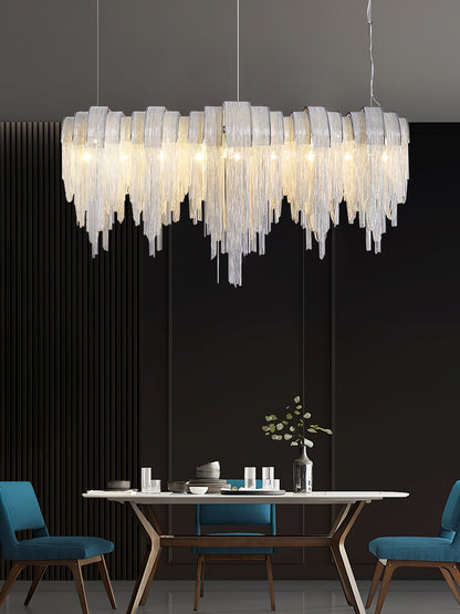 Elegant Length Chains Chandelier - Adjustable Height, Modern Design