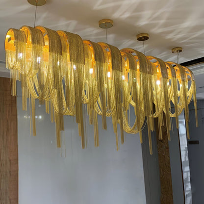 Elegant Length Chains Chandelier - Adjustable Height, Modern Design