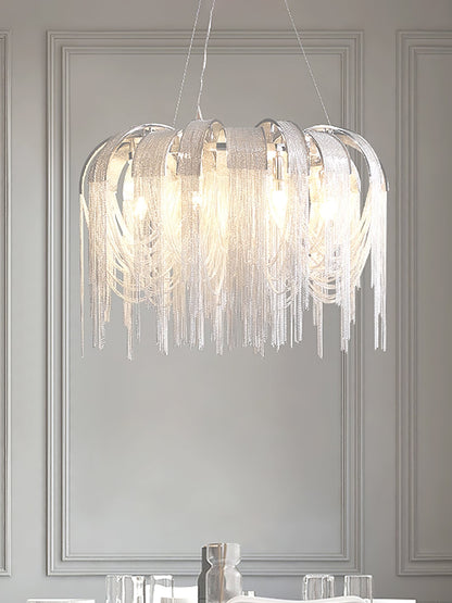 Elegant Length Chains Chandelier - Adjustable Height, Modern Design