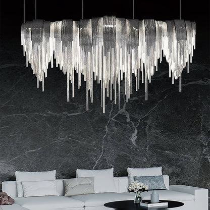 Elegant Length Chains Chandelier - Adjustable Height, Modern Design