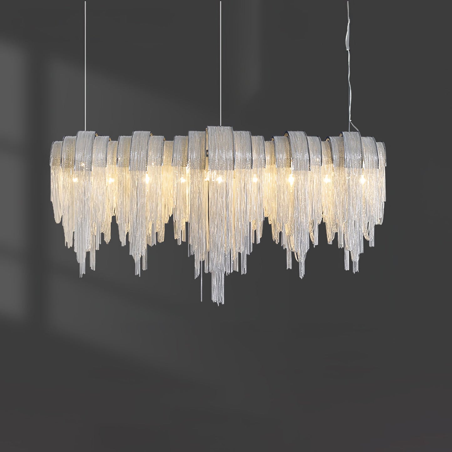 Elegant Length Chains Chandelier - Adjustable Height, Modern Design