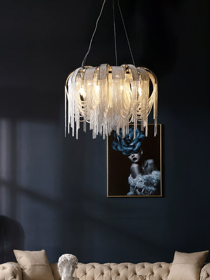 Elegant Length Chains Chandelier - Adjustable Height, Modern Design